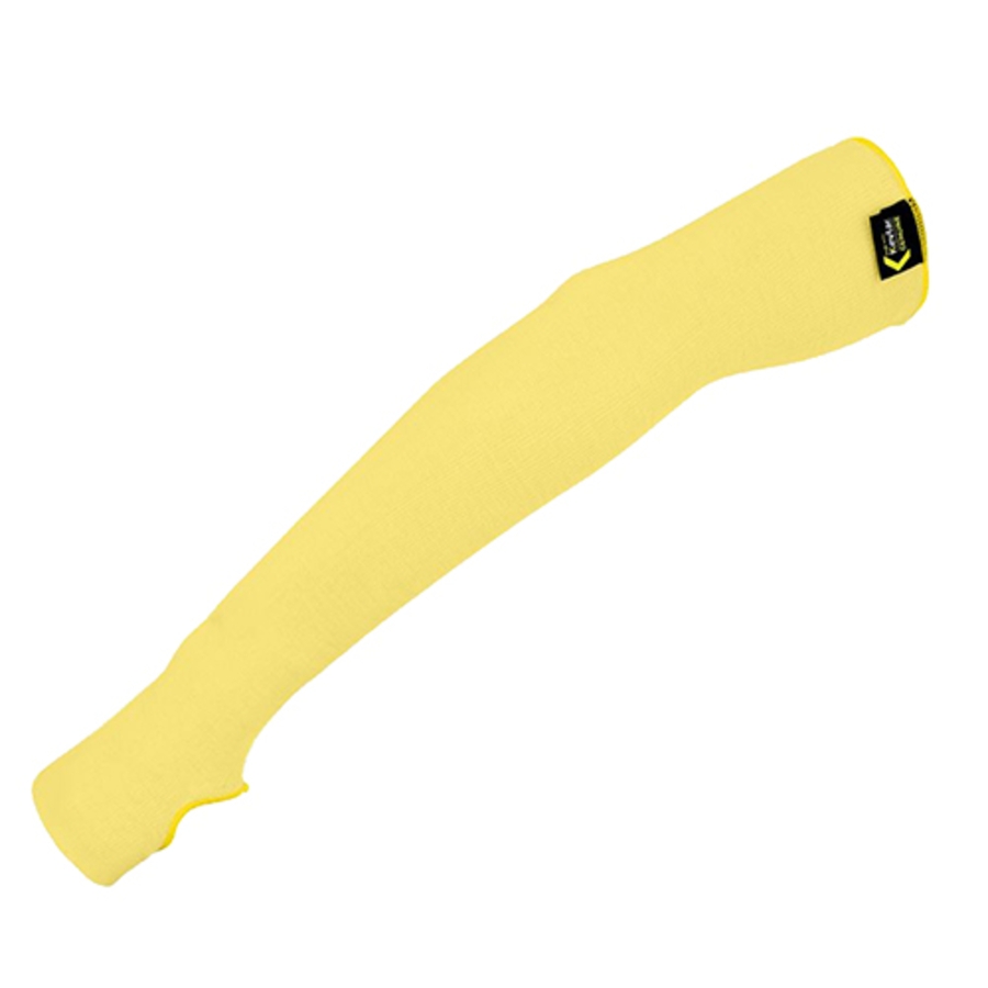 2-Ply Aramid Fiber Cut Resistant Sleeve w/Thumb Hole, K24SLT, Yellow, 24"