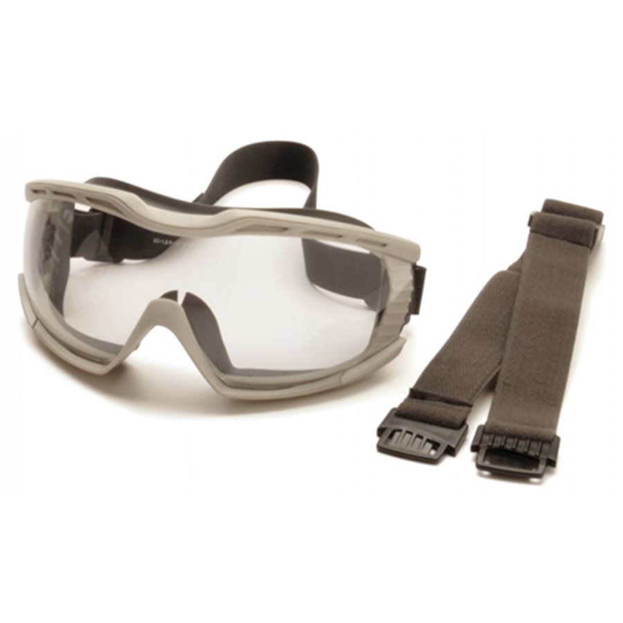 Capstone 600 Series Chemical Splash Goggles, G604T2, Clear H2X Lens, Gray Frame, Anti-Fog Coating