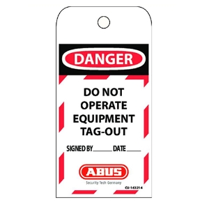 T100 Laminated Vinyl "Do Not Operate" Safety Tag, 73004, White
