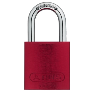 72/40 Aluminum Padlock, 08304, Keyed Differently, Red