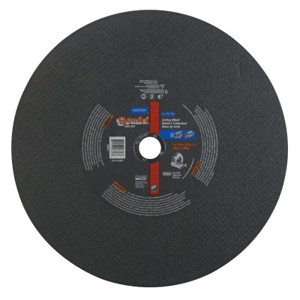 Gemini A AO Free Cut Chop Saw Cut-Off Wheel, 66253306627, Type 01/41, 14" Diameter, 3/32" Thickness, 1" Arbor