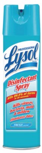 Lysol Disinfectant Spray, RAC04675CT, Fresh Scent, 19 oz Aerosol Can