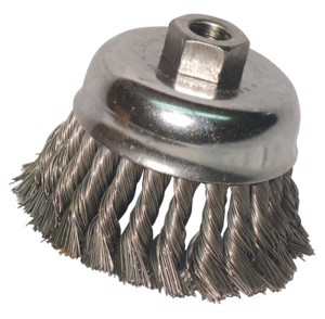 Knot Wire Cup Brush, Stainless Steel Fill