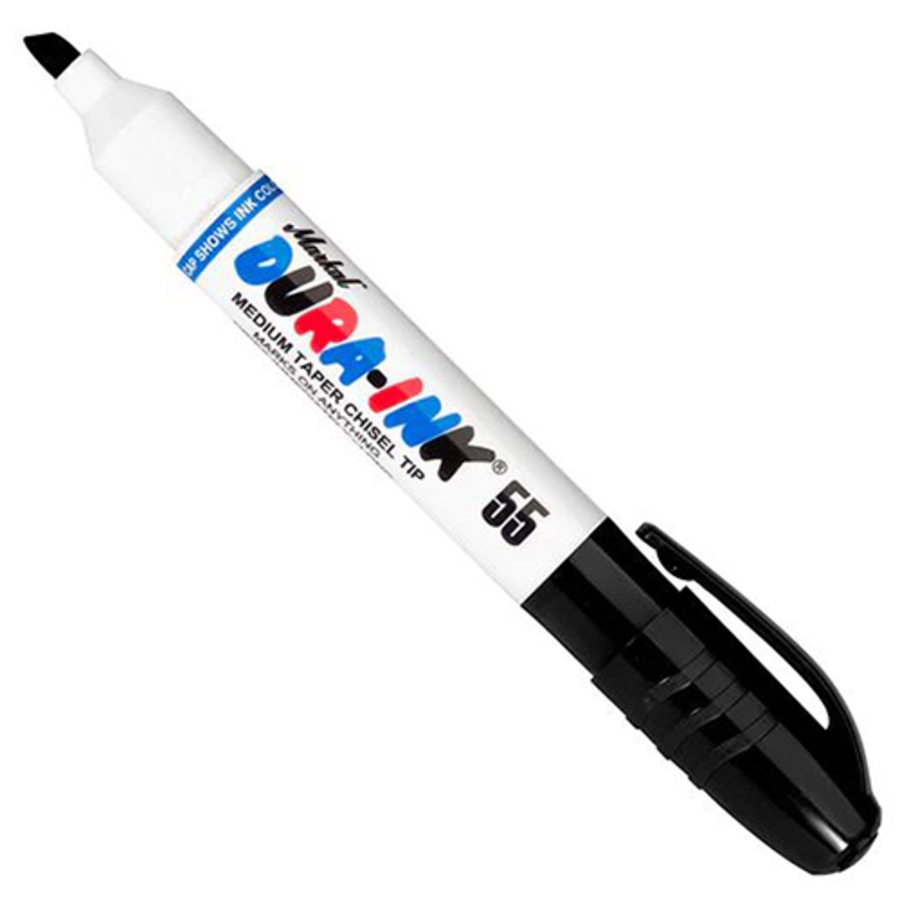 DURA-INK 55 Permanent Marker, 096529, 1/16" to 3/16" Tip, Black