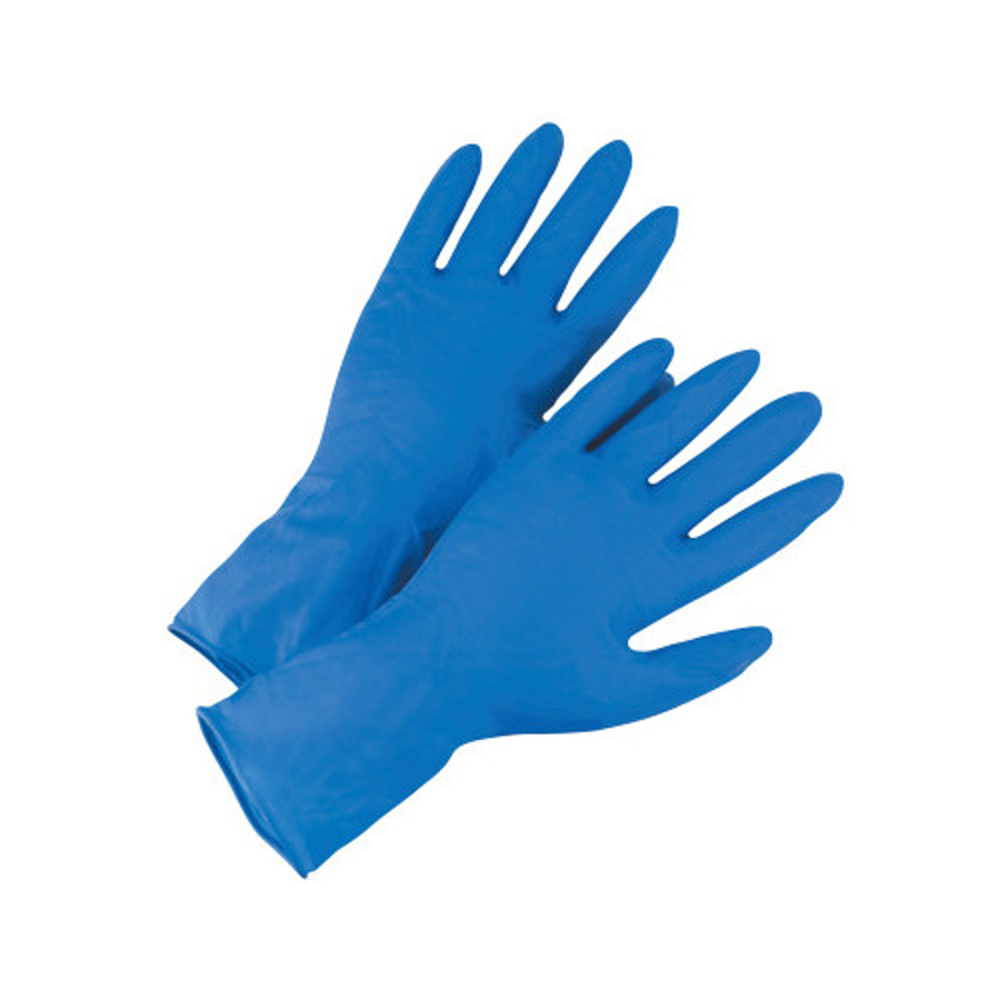 Ambi-Dex High Risk Examination Grade Latex Gloves, 2550, Blue, X-Large