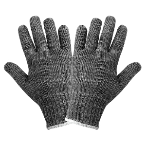 Heavyweight Cotton/Polyester String Knit Gloves, S98G, Gray