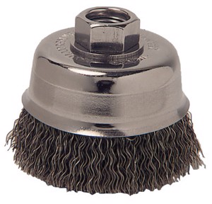 Crimped Wire Cup Brush, Carbon Steel Fill