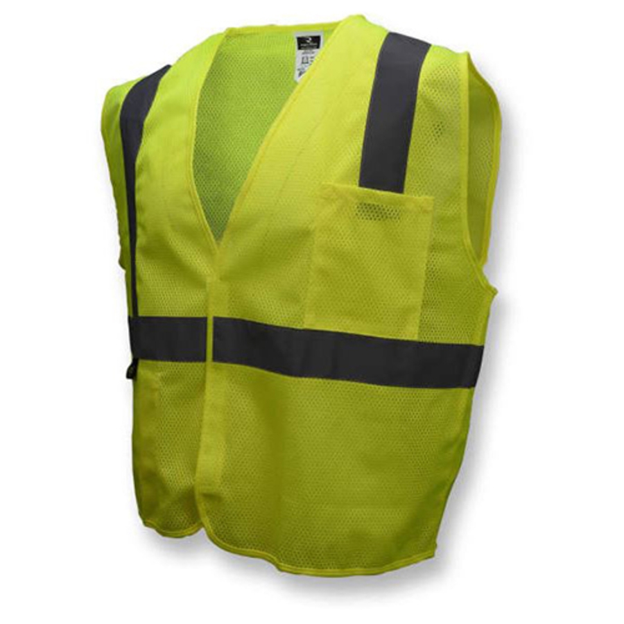 Class 2 Economy Mesh Safety Vest, SV2GM, Hi-Vis Green