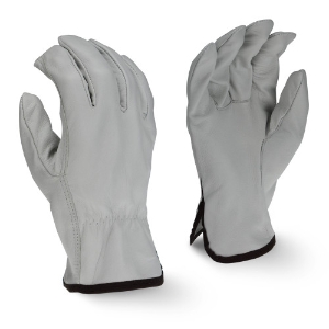 Standard Grain Goatskin Leather Drivers Gloves, RWG4720, Gray