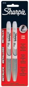 Metallic Permanent Marker, 39108PP, Fine Tip, Silver