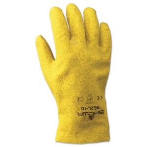 Cotton Jersey Gloves w/Full PVC Coating, 926M-09, Yellow, Medium