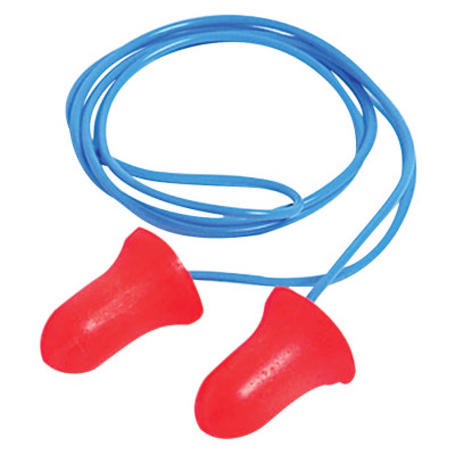 Max Disposable Earplugs, MAX-30, Blue/Coral, Corded, 33 dB