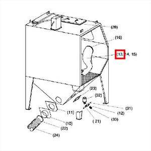 Blast Cabinet Glove Set, 11215, 8" X 31"