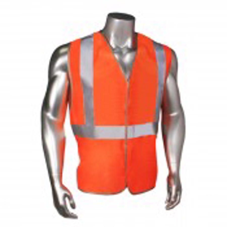 Class 2 Polyester Visi-Cool Mesh Safety Vest, HV-5ANSI-PC, Hi-Vis Orange, 4X-Large