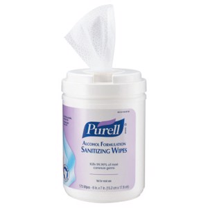 Purell Sanitizing Wipes, White, 6" X 7"