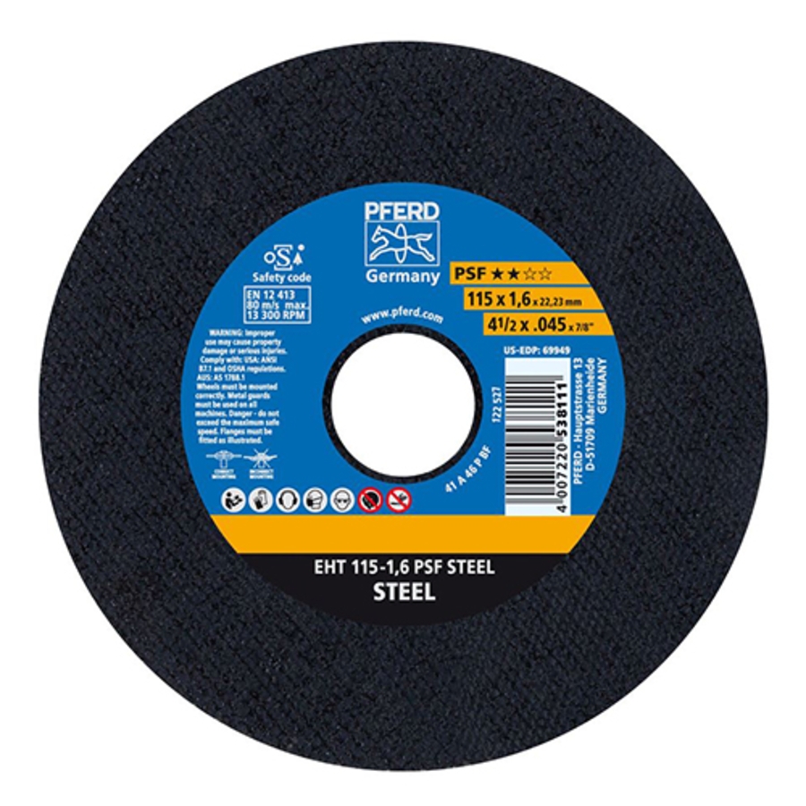 PSF Steel Universal Line Cut-Off Wheel, Type 1