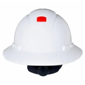 SecureFit Full Brim Hard Hat w/UVicator, H-801SFR-UV, 4-Point Ratchet Suspension, Non-Vented, White