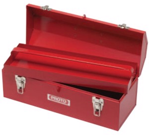 Hip Roof Tool Boxes, 9971-NA, 7 in D, Steel, Red