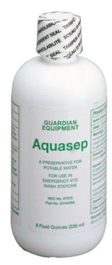 AquaGuard Gravity-Flow Eye Wash Refill, 8 oz, Bacteriostatic Additive