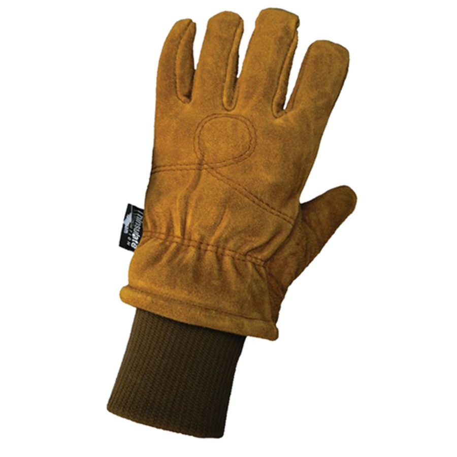 Premium Grade Cowhide Leather Insulated Freezer Gloves, 524, Russet