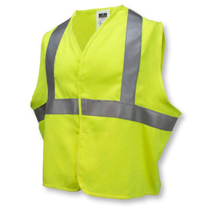 Class 2 Basic FR Modacrylic & Twaron Safety Vest, SV92-M2VGSFR, Hi-Vis Green