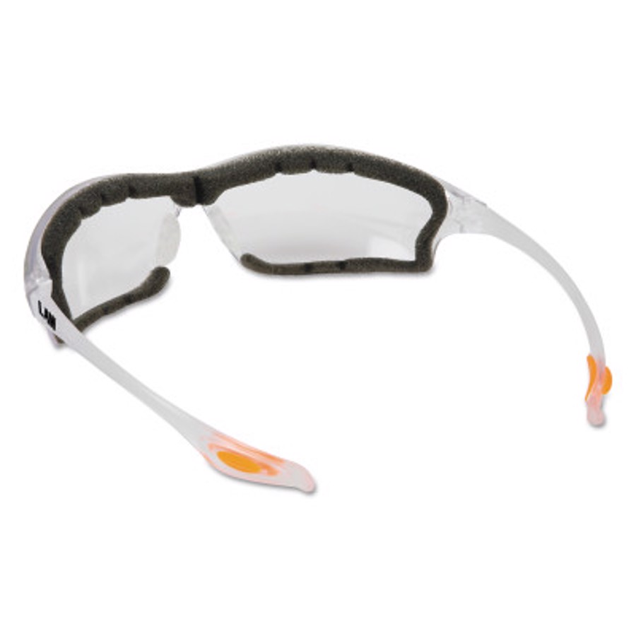 Law LW3 Series Dielectric Safety Glasses w/Foam Padding, LW310AF, Clear Lens, Anti-Fog Coating, Clear Frame