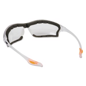 Law LW3 Series Dielectric Safety Glasses w/Foam Padding, LW310AF, Clear Lens, Anti-Fog Coating, Clear Frame