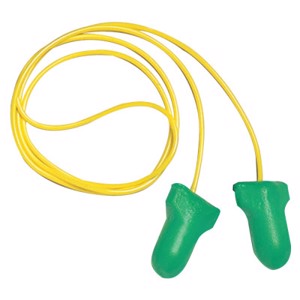 Max Lite Disposable Earplugs, LPF-30, Green/Yellow, Corded, 30 dB