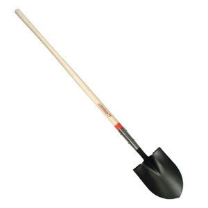 Round Point Shovels, 12 X 8.75 Blade, 48 in White Ash Straight Handle