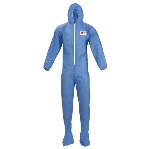 FR Disposable Coveralls w/Hood & Boots, Blue