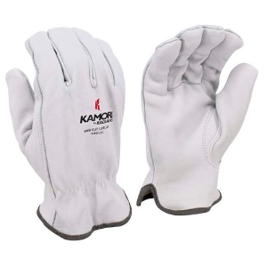 KAMORI Grain Goatskin Cut Resistant Gloves, RWG52, Cut A5, White