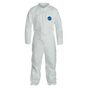 Tyvek 400 Collared Coveralls w/Elastic Ankles & Wrists, White