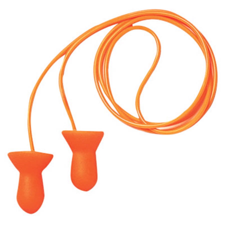 Quiet Reusable Earplugs, QD30, Orange, Corded, 26 dB