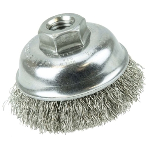 Crimped Wire Cup Brush, Stainless Steel Fill