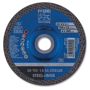 SG Steelox Cut-Off Wheel, 63169, Type 27/42, 6" Diameter, 0.045" Thickness, 7/8" Arbor