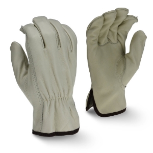 Premium Grain Cowhide Leather Drivers Gloves, RWG4420, Gray