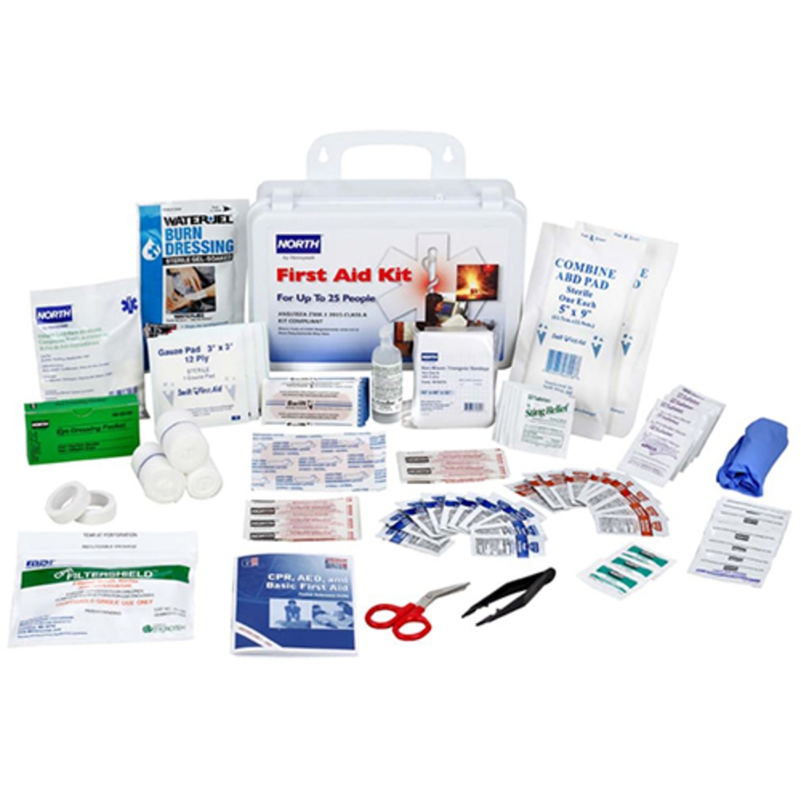 25 Person Portable First Aid Kit, FAK25PL-CLSA, Plastic