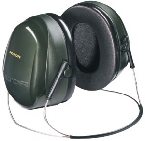 Peltor Optime 101 Earmuffs, Black/Green