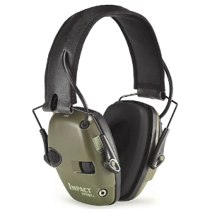 Impact Sport Headband Earmuffs, R-01526, Khaki, 22 dB