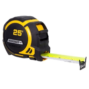 Contractor TS Tape Measure, 93425, Black/Yellow, 25'