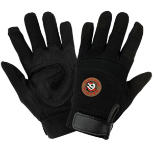 Hot Rod Spandex & Synthetic Leather Mechanics Gloves, HR9000, Black