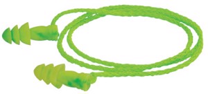 Jetz Reusable Earplugs, 6455, Green, Corded, 27 dB