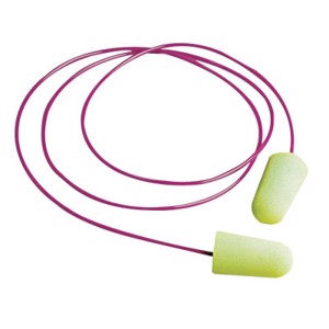 Pura-Fit Disposable Earplugs, 6900, Green, Corded, 33 dB