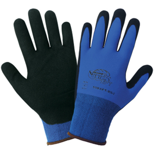 Tsunami XFT Nylon/Spandex Gloves w/Xtreme Foam Coating, 508XFT, Cut A1, Black/Blue