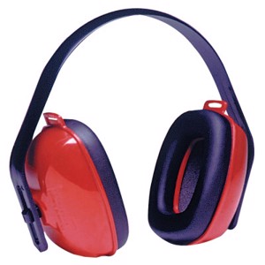 Headband Earmuffs, QM24PLUS, Black/Red, 25 dB
