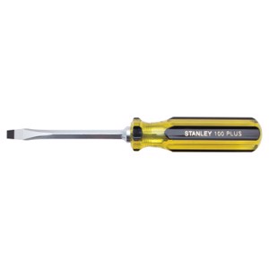 100 Plus Square Blade Standard Tip Screwdriver, 1/4 in Tip, 8-3/16 in Overall L