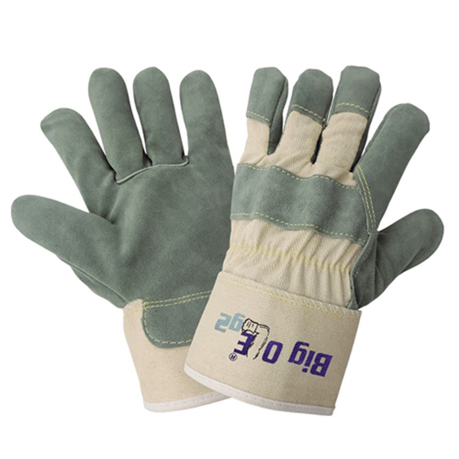 Big Ole G2 Premium Split Cowhide Leather Palm Gloves, 2000, Green, One Size