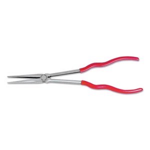 Long Reach Needle Nose Pliers, Forged Alloy Steel, 11 9/16 in