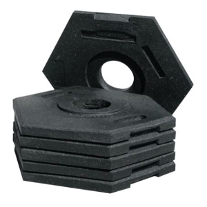 Hexagonal Cone Base, 42016-CRU, Black, 16 lb