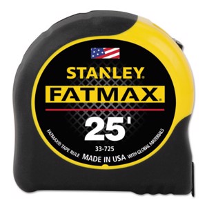 Fatmax Classic Tape Measure, 33-725, Black/Yellow, 25'